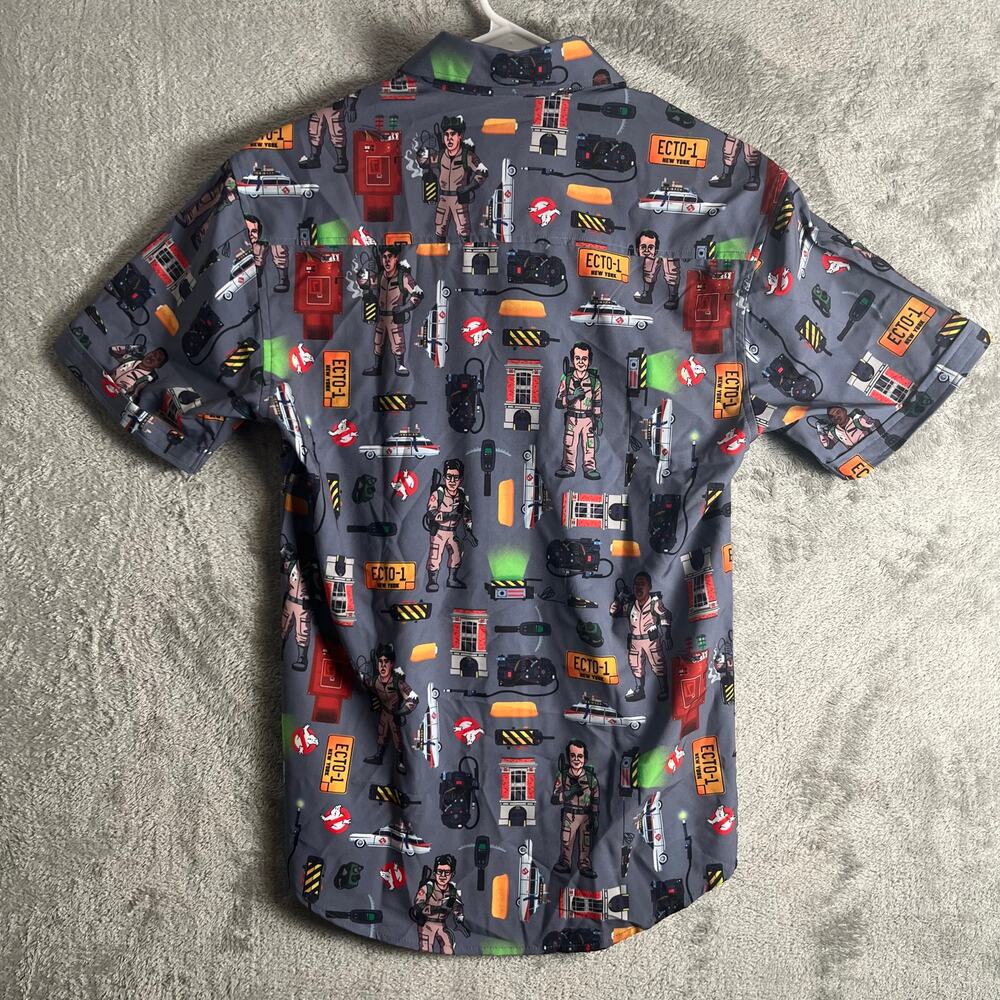 Rsvlts Ghostbusters Ain't Afraid Button Down Shor… - image 2